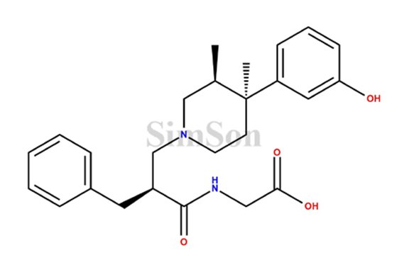 2-((R)-2-benzyl-3-((3R,4R)-4-(3-hydroxyphenyl)-3,4-dimethylpiperdin-1-yl)propanamido)acetic acid