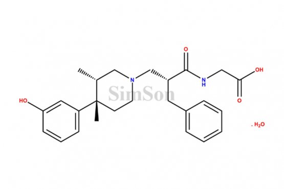2-((R)-2-benzyl-3-((3S,4S)-4-(3-hydroxyphenyl)-3.4-dimethylpiperidin-1 yl)propanamido)acetic acid hydrate