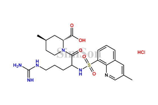 (2R,4R)-1-(5-guanidino-2-(3-methylquinoline-8-sulfonamido)-pentanoyl)-4-methylpiperdine-2-carboxylic acid Hydrochloride