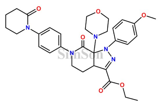 Ethyl,1-(4-methoxyphenyl)-7a-morpholino-7-oxo-6-(4-(2-oxopiperidin-1-yl)phenyl)-3a,4,5,6,7,7a-hexahydro-1H-pyrazolo[3,4-c]pyridine-3-carboxylate.