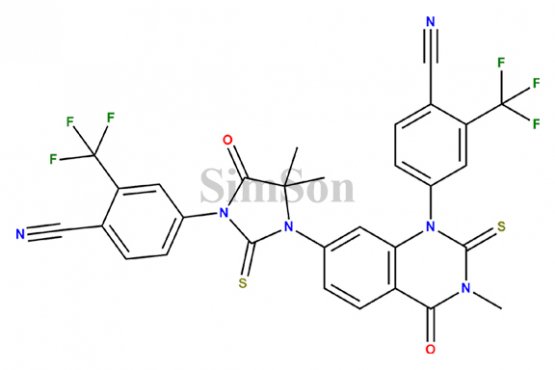 4-(7-(3-(4-cyano-3-(trifluoromethyl)phenyl)-5,5-dimethyl-4-oxo-2-sulfanylideneimidazolidin-1-yl)-3-methyl-4-oxo-2-sulfanylidene-3,4-dihydroquinazolin-1(2H)-yl)-2-(trifluoromethyl)benzonitrile