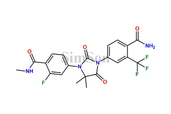 4-(3-(4-carbamoyl-3-(trifluoromethyl)phenyl)-5,5-dimethyl-2,4-dioxoimidazolidin-1-yl)-2-fluoro-N-methylbenzamide