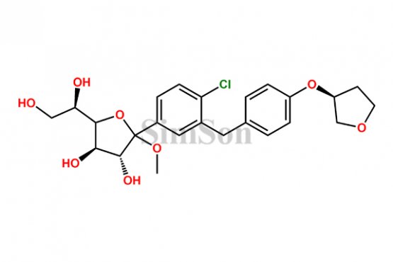(3R,4R)-2-(4-chloro-3-(4-(((S)-tetrahydrofuran-3-yl)oxy)benzyl)phenyl)-5-((R)-1,2-dihydroxyethyl)-2-methoxytetrahydrofuran-3,4-diol