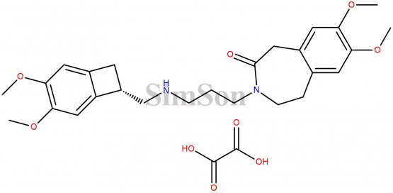 -(S)-7,8-dimethoxy-3-{3-{N-[4,5-dimethoxy benzocyclobut-1-yl]-methyl}-amino propyl}-1,3,4,5-tetrahydro-2H-3-benzazepin-2-one oxalate