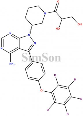 1-((R)-3-(4-Amino-3-(4-(phenoxy-D5)phenyl)-1H-pyrazolo[3,4-d]pyrimidin-1-yl)piperidin-1-yl)-2,3-dihydroxypropan-1-one