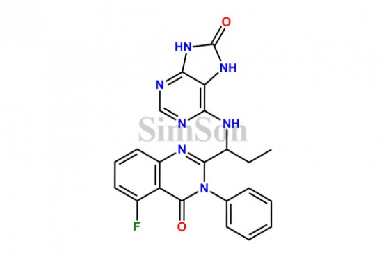 5-fluoro-2-(1-((8-oxo-8,9-dihydro-7H-purin-6-yl)amino)propyl)-3-phenylquinazolin-4(3H)-one