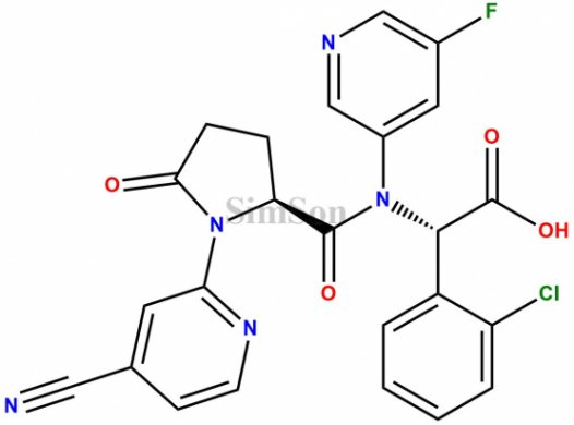 (S)-2-(2-chlorophenyl)-2-((S)-1-(4-cyanopyridin-2-yl)-N-(5-fluoro pyridin-3-yl)-5-oxopyrrolidine-2-carboxamido)acetic acid