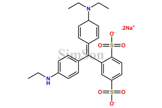 sodium,2-((4-(diethylamino)cyclohexa-2,5-dien-1-ylidene)(4-(ethylamino)phenyl)methyl)benzene-1,4-disulfonate