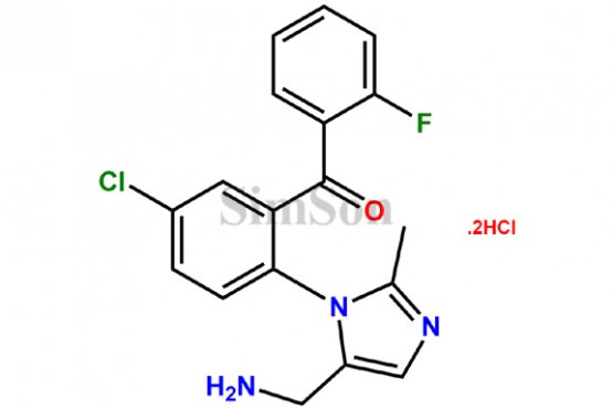 Methanone, [2-[5-(aminomethyl)-2-methyl-1H-imidazol-1-yl]-5-chlorophenyl](2-fluorophenyl)-, dihydrochloride