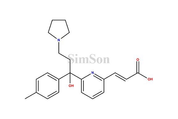 (E)-3-(6-(1-Hydroxy-3-(pyrrolidin-1-yl)-1-(p-tolyl)propyl)pyridin-2-yl)acrylic Acid
