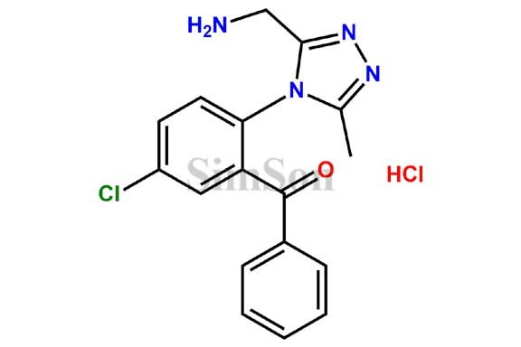 (2-(3-(aminomethyl)-5-methyl-4H-1,2,4-triazol-4-yl)-5-chlorophenyl)(phenyl)methanone, hydrochloride
