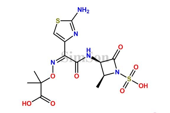 (Z)-2-[[[(2-amino-4-thiazolyl)[[trans-(2S,3R)-2-methyl-4-oxo-1-sulfo-3-azetidinyl]carbamoyl]methylene]amino]oxy]-2-methylpropionic acid