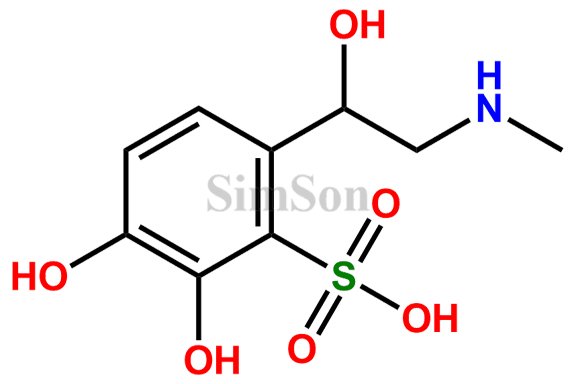 2,3-Dihydroxy-6-(1-hydroxy-2-(methylamino)ethyl)benzenesulfonic acid