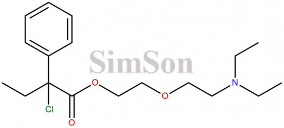 2-(2-(diethylamino)ethoxy)ethyl-2-chloro-2-phenylbutanoate
