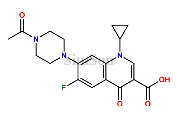 7-(4-acetylpiperazin-1-yl)-1-cyclopropyl-6-fluoro-4-oxo-1,4-dihydroquinoline-3-carboxylic acid