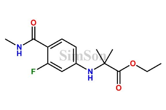 Ethyl 2-(4-(Methyl carbamoyl)-3-Fluoro Phenylamino)-2-Methyl Propanoate