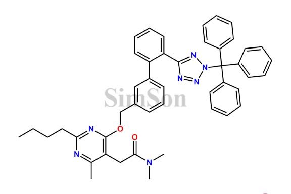 2-(2-Butyl-4-methyl-6-((2`-(2-trityl-2H-tetrazol-5-yl)-[1,1`-biphenyl]-3-yl)methoxy)pyrimidin-5-yl)-N,N-dimethylacetamide