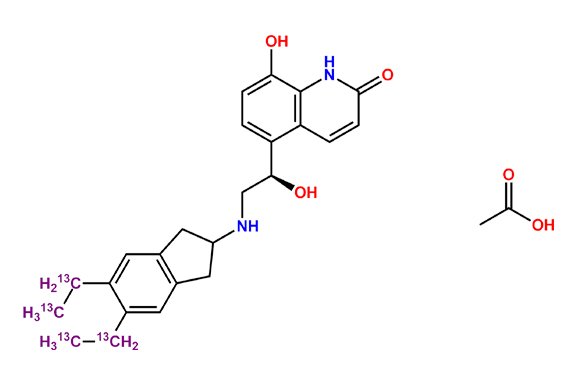 [13C4]-Indacaterol Acetate Salt