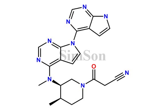 3-[(3R,4R)-4-Methyl-3-[methyl(7H-4,7`-bipyrrolo[2,3-d]pyrimidin-4`-yl)amino]piperidin-1-yl]-3-oxopropanenitrile