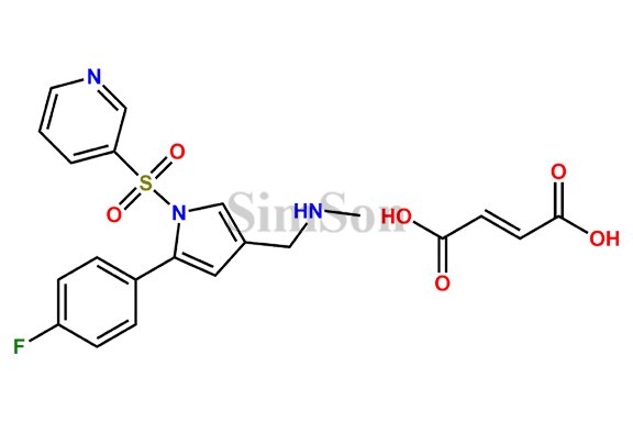 1-(5-(4-Fluorophenyl)-1-(pyridin-3-ylsulfonyl)-1H-pyrrol-3-yl)-N-methylmethanamine fumarate